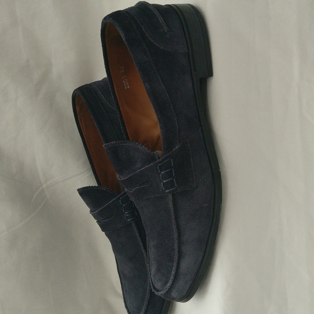 Doucal's Penny-slot suede slip on loafer dress shoes men's Sz 42 made in Italy - Picture 3 of 15